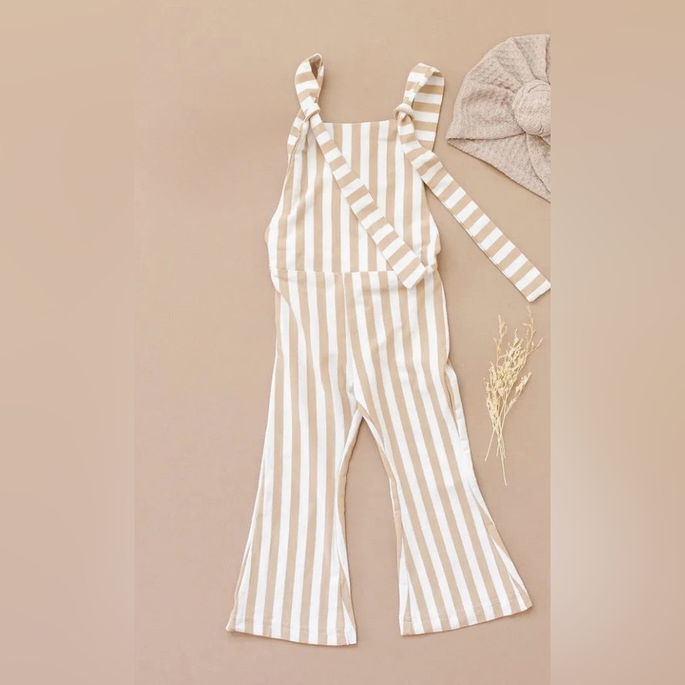 Striped Kids Overalls